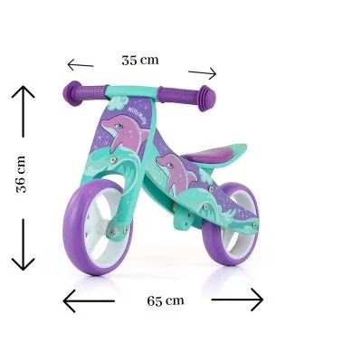 Milly Mally Triratukas/Balansinis dviratukas 2in1 Jake, Dolphin - Triratukai
