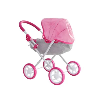 Milly Mally lėlių vežimėlis "Dori Prestige Pink" - Lėlių namai, vežimėliai ir kita atributika