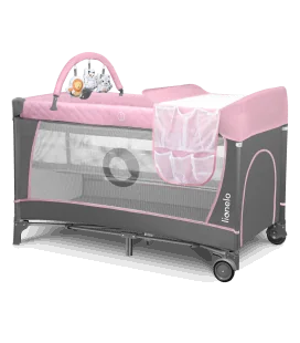 Maniežinė lovytė Lionelo Flower 2in1, Flamingo