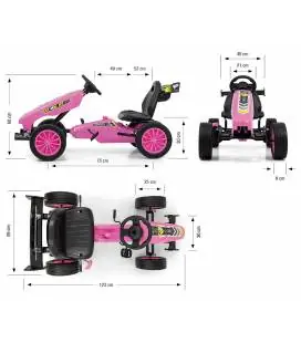 Kartingas su pedalais "Rocket", Pink - Triratukai