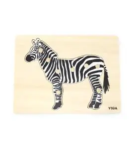 Viga 44603 Medinė dėlionė "Zebras" - Dėlionės