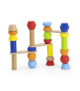 Viga žaidimas – bokštų statymas, 44679 - Mediniai žaislai