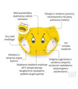 Mokomosios kelnaitės-atprastukės, Bitė, 18-24 mėn.