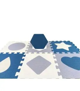 Milly Mally dėlionė/sustatomas kilimėlis Jolly 3x3 Shapes - Blue - Lavinamieji kilimėliai