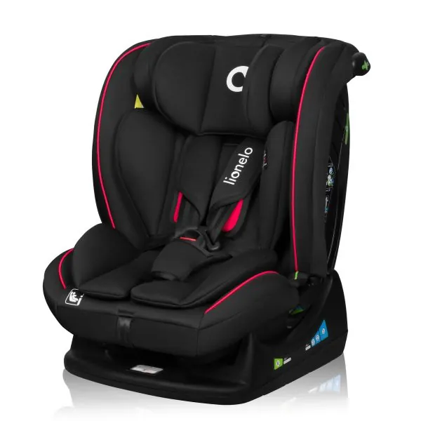 Automobilinė kėdutė Lionelo Aart I-size 0-36 kg., Black carbon red